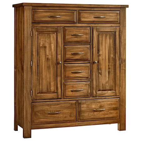 Solid Wood Sweater Chest - 8 Drawers 2 Doors